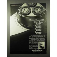 1972 Norelco VIP Electric Shaver Ad - Shave Close