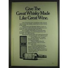 1978 Old Forester Whisky Ad - Like Great Wine