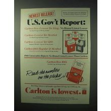 1983 Carlton Cigarettes Ad - U.S. Gov't Report