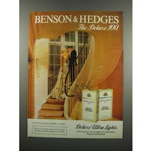 1983 Benson & Hedges Deluxe 100's Cigarettes Ad - Spiral Staircase