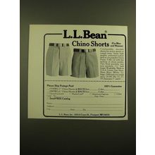 1988 L.L. Bean Chino Shorts Ad