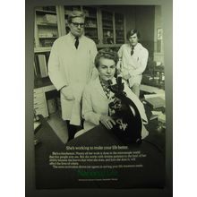 1970 National Life Insurance Ad - She's working to make your life better