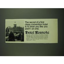 1971 Hotel Roanoke Advertisement - The secret of a first class convention hotel