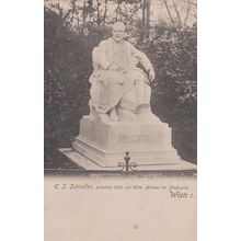 Wien Schindler Monument Statue Stadpark Antique German Postcard
