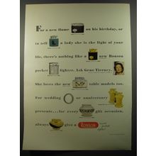 1954 Ronson Cigarette Lighters Advertisement - Gene Tierney - For a new flame