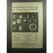 1956 J.E. Caldwell Jewelry Ad - Grandmother's bracelet and gay charms