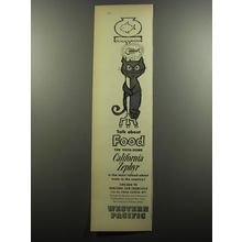 1956 Western Pacific Railroad Advertisement - Talk about Food