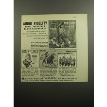 1957 Audio Fidelity Records Ad - Port Said; Rome with Love; Bullfight!