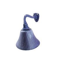 Pack Of 2] Rustic Dark Blue Cast Iron Hanging Ship's Bell 6""