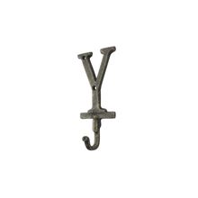 Pack Of 2] Rustic Gold Cast Iron Letter Y Alphabet Wall Hook 6""