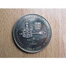 Jersey 1993 Elizabeth ll £2 Anniversary Coin