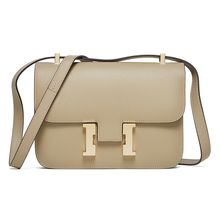 Women Genuine Leather Crossbody Bag Luxury Handbag Grey
