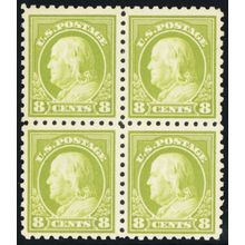 470, Mint NH 8¢ VF Block of Four Stamps SCV $660 - Stuart Katz
