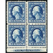 378, Mint H 5¢ VF Block of Four Stamps SCV $125 - Stuart Katz