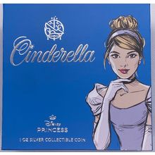 1 oz 2024 Agoro Silver Collectible Coin Cinderella Disney Princess Mintage 2000