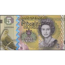 2018 Pitcairn Islands Banknote 5 Pounds Fantasy note