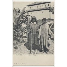 MOROCCO Tangier Moorish ethnic beggars early 20th C. RPPC V B Cumbo