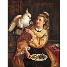 Thomas Heaphy - Woman with Cockatoo Poster Canvas Movie Film Print A0 A1 A2 A3 A