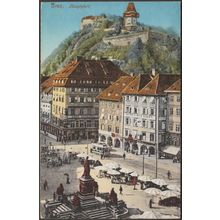 Hauptplatz, Graz, 1913 - Strohschneider AK