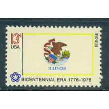 1653 13c Flag of Illinois Fine MNH KA6486 (19)