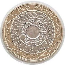 2009 Standing on Shoulders of Giants £2 Coin