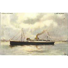 Hamburg Amerika Line SS PRINZ WALDEMAR Tuck Oilette Postcard (9125)