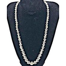 Vintage Necklace Czech Dome Bead Faceted Crystal Lead Glass Bohemian 1930's