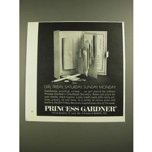 1971 Princess Gardner Checkbook Secretary Ad - Girl Friday, Saturday