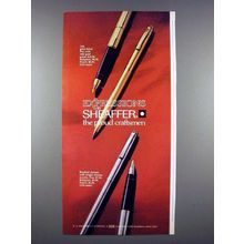 1971 Sheaffer Gold-Filled, Brushed Chrome Pen Ad!