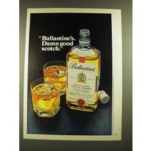 1979 Ballantine's Scotch Ad - Damn Good Scotch