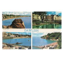 multiview, DAWLISH, DEVON used vintage postcard 1965 postmark =