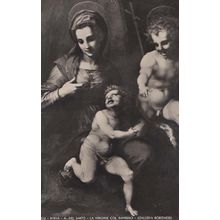 Roma Del Sarto La Vergine Col Babmino Italian Antique Painting Postcard