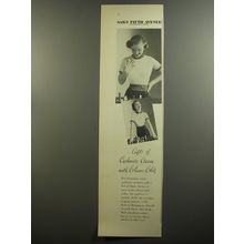 1952 Saks Fifth Avenue Cashmere Sweaters by Bernamere Ad - Gifts of cashmere