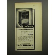1952 G. Schirmer Hoffman Radio-Phonograph Advertisement