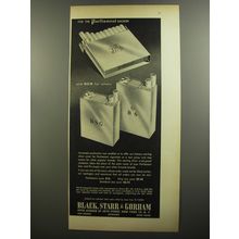 1952 Black, Starr & Gorham Cigarettes Cover Ad - For the Parliament smoker
