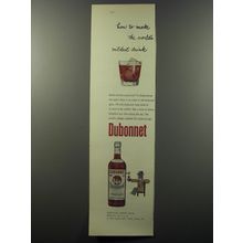 1953 Dubonnet Aperitif Ad - How to make the world's mildest drink