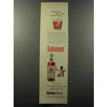 1953 Dubonnet Aperitif Ad - How to make the world's smartest drink
