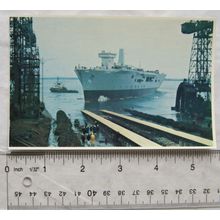 old postcard The Launch of Invincible