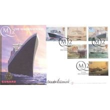 Commodore Warwick HMS Maiden Voyages Ship Queen Mary 2 Hand Signed FDC