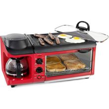 Nostalgia 3-In-1 Breakfast Station - Includes Coffee Maker, Non-Stick Griddle, a