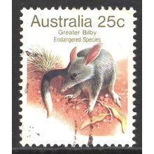 AUSTRALIA 1981: ENDANGERED SPECIES - 25c GREATER BILBY USED (G5)