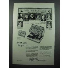 1930 Whitman's Chocolate Sampler Ad - Mother's Day