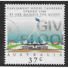 AUS 1988 37c 'PARLIAMENT HOUSE, CANBERRA ' FINE USED (EBID67-251)