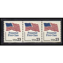 2605 23c U.S. Flag Very Fine MNH Strip of 3 PA3176