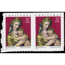 3244 32c Madonna Fine MNH BPS Hor Pair Top V5082