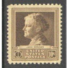 878 10c Jane Addams Fine MNH GA0457