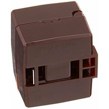 Eaton BP2607B-SP Cord End Straight Blade Outlet for 18-2 SPT-1, Brown Finish