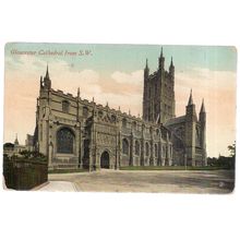 GLOUCESTER CATHEDRAL from S.W. early 20th c. used. postcard Valentines 19752 =
