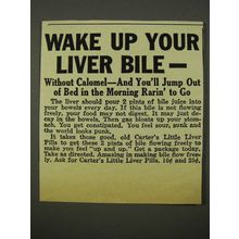 1941 Carter's Little Liver Pills Ad - Wake Up Bile