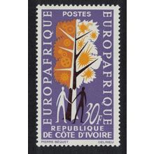 Ivory Coast First Anniversary of European-African Convention 1964 MNH SG#246